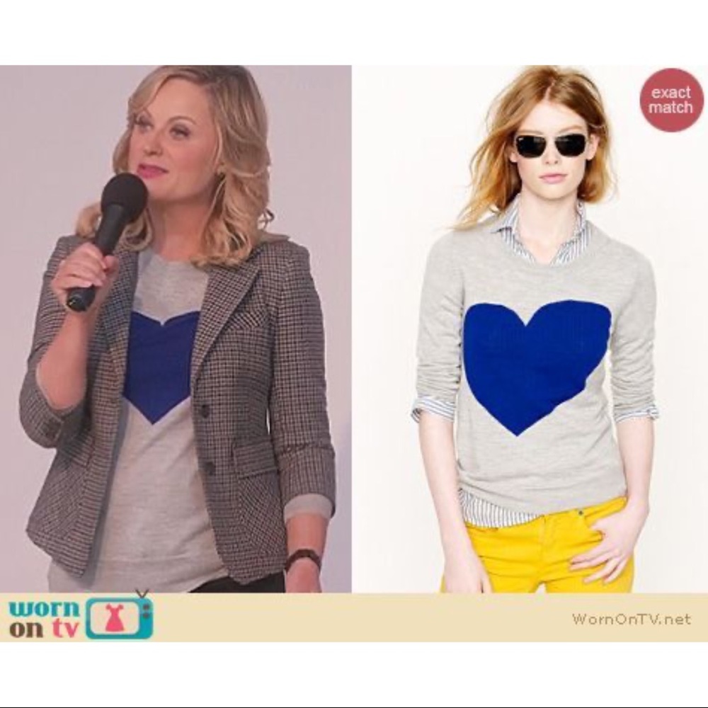 AS SEEN ON TV! 📺 J. Crew Blue Heart Sweater
